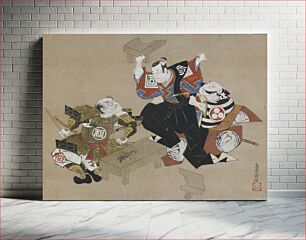 Πίνακας, The Actors Ichikawa Danjuro II as Soga no Goro and Ogawa Zengoro as Kudo Suketsune, Torii Kiyonobu