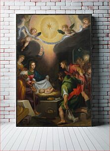Πίνακας, The Adoration of the Shepherds with Saint Catherine of Alexandria by Cigoli (Ludovico Cardi)