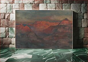 Πίνακας, The Afterglow, Grand Canyon, Arizona (ca. 1904) by Lucien Whiting Powell