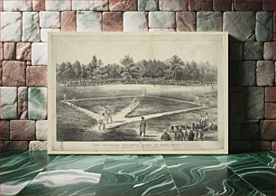 Πίνακας, The American national game of base ball. Grand match for the championship at the Elysian Fields, Hoboken, N.J. / lith. of Currier & Ives