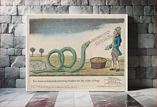 Πίνακας, The American Rattlesnake Presenting Monsieur his Ally sic a Dish of Frogs