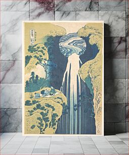 Πίνακας, The Amida Falls in the Far Reaches of the Kisokaidō Road (Kisoji no oku Amida-ga-taki), from the series A Tour of Waterfalls in Various Provinces (Shokoku taki meguri)
