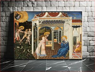 Πίνακας, The Annunciation and Expulsion from Paradise (ca. 1435) by Giovanni di Paolo