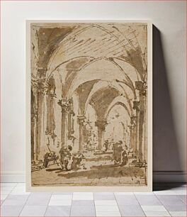 Πίνακας, The archway of the Doge's Palace towards the Piazzetta by Francesco Guardi