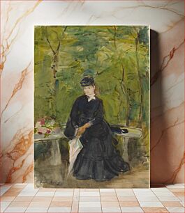 Πίνακας, The Artist's Sister Edma Seated in a Park (1864) by Berthe Morisot