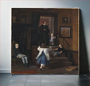 Πίνακας, The artist's wife and children in the studio at Charlottenborg by Wilhelm Marstrand