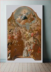 Πίνακας, The assumption of the virgin mary surrounded by all saints