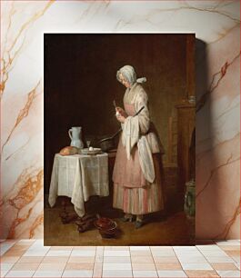 Πίνακας, The Attentive Nurse (1747) by Jean Siméon Chardin