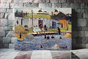 Πίνακας, The Bathing Hour, Chester, Nova Scotia (1910) by William James Glackens