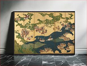Πίνακας, The Battle of Ichinotani [right of a pair of Scenes from The Tale of the Heike]