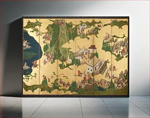 Πίνακας, The Battle of Yashima [left of a pair of Scenes from The Tale of the Heike]