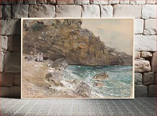 Πίνακας, The Beach at Marina Piccola, Capri (1883) by Franz Skarbina