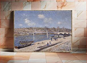 Πίνακας, The Beach at Saint-Mammès (1884) by Alfred Sisley