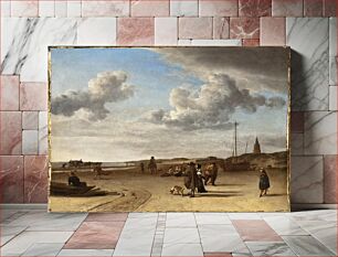 Πίνακας, The Beach Scheveningen by Adriaen van de Velde