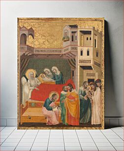 Πίνακας, The Birth, Naming, and Circumcision of Saint John the Baptist (ca. 1335) by Giovanni Baronzio