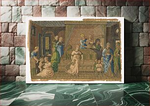 Πίνακας, The Birth of John the Baptist, design attributed to Benozzo Gozzoli (Benozzo di Lese di Sandro)