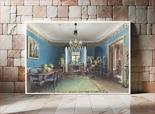 Πίνακας, The Blue Room, Schloss Fischbach, Friedrich Wilhelm Klose