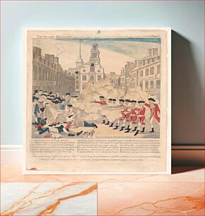 Πίνακας, The Boston Massacre, engraved, printed and sold by Paul Revere Jr