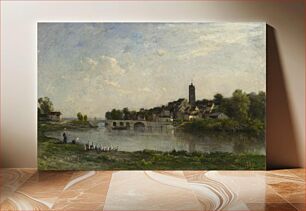 Πίνακας, The Bridge between Persan and Beaumont-sur-Oise (1867) by Charles-François Daubigny
