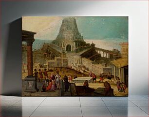 Πίνακας, The building of the tower of babel, Louis De Caulery