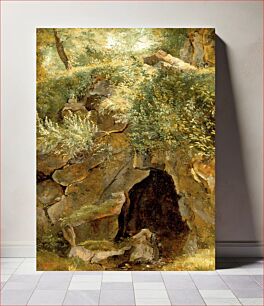 Πίνακας, The Cave by Pierre Etienne Théodore Rousseau