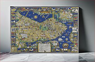 Πίνακας, The colour of an old city : a map of Boston, decorative and historical