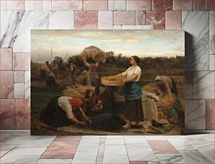 Πίνακας, The Colza (Harvesting Rapeseed), (1860) by Jules Breton