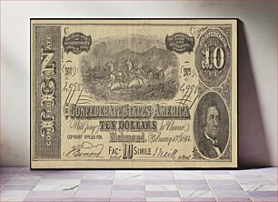 Πίνακας, The Confederate States of America ten dollars - $10,000 worth of premiums! To be given away with Dr. Seth Arnold's Cough Killer