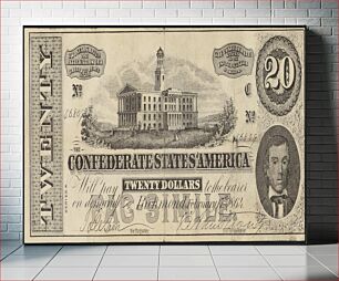 Πίνακας, The Confederate States of America twenty dollars - This is presented to you in order to impress on your mind the fact that Dr