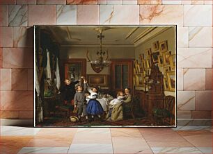Πίνακας, The Contest for the Bouquet: The Family of Robert Gordon in Their New York Dining-Room by Seymour Joseph Guy