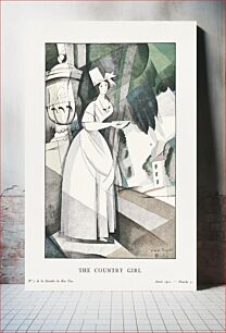 Πίνακας, The country girl (1921) by Charles Martin, published in Gazette du Bon Ton