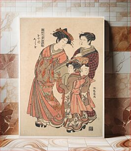 Πίνακας, The Courtesan Shiratama of the Tamaya Brothel, from the series “A Pat-tern Book of the Year’s First Designs, Fresh as Spring Herbs” (“Hinagata wakana hatsu moyō”)