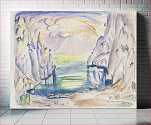 Πίνακας, The cove at En Vaux, Cassis by Othon Friesz