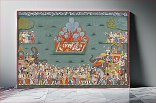 Πίνακας, The Cremation of Peshwa Madhavrao I (officiated 1761-1772) and the Sati of his Wife Ramabai