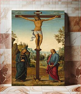 Πίνακας, The Crucifixion with the Virgin, Saint John, Saint Jerome, and Saint Mary Magdalene (ca. 1482–1485) by Pietro Perugino