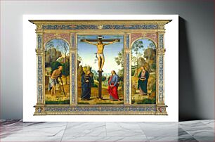 Πίνακας, The Crucifixion with the Virgin, Saint John, Saint Jerome, and Saint Mary Magdalene (ca. 1482–1485) by Pietro Perugino