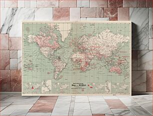 Πίνακας, The Daily Telegraph map of the world on Mercator's projection (1918) by London : "Geographia" Ltd