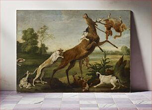 Πίνακας, The deer hunt, Paul De Vos