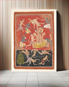 Πίνακας, The Demon Kumbhakarna Is Defeated by Rama and Lakshmana: Folio from a Dispersed Ramayana Series, India (Madhya Pradesh, Malwa)