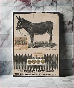 Πίνακας, The donkey party game of putting the tail on the donkey. The funniest novelty of the age (1889) by Charles Zimmerling