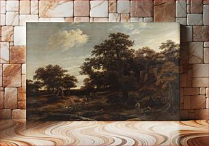 Πίνακας, The edge of the oak forest by Johannes Lingelbach