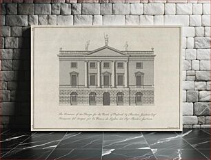 Πίνακας, The Elevation of the Design for the Bank of England by Theodore Jacobsen Esqr