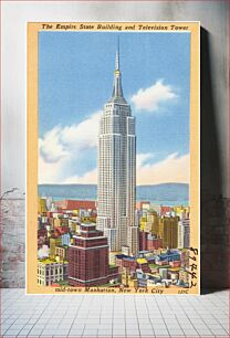 Πίνακας, The Empire State Building and television tower, mid-town Manhattan, New York City