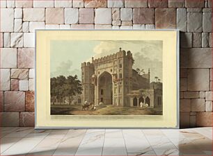 Πίνακας, The Entrance to the Mausoleums In Sultan Khusero's Garden, Near Allahabad, from "Oriental Scenery: Twenty Four Views in Hindoostan" by Thomas Daniell, British, 1749 - 1840