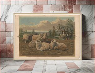 Πίνακας, [The faithful shepherds] / A.F. Tait, N.Y. [18]97