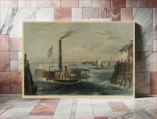 Πίνακας, The Ferry at Brooklyn, New York, G. K. Richardson