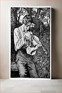 Πίνακας, The fiddler by Hans Thoma