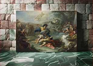 Πίνακας, The Fight between Aeneas and King Turnus, from Virgil’s Aeneid by Giacomo del Po