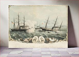 Πίνακας, The Fight Between the "Alabama" and the "Kearsarge" Off Cherbourg, June 19, 1864