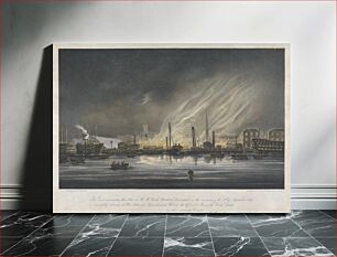 Πίνακας, The Fire in H.M. Dockyard at Devonport on the Morning of the 27th of September 1840